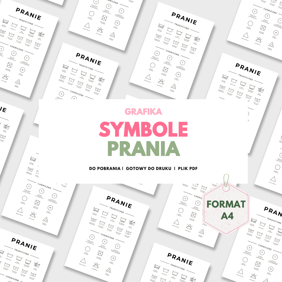 symbole prania do wydruku